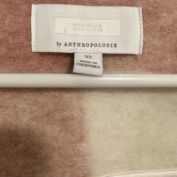 Anthropologie blushed Buffalo plaid pink jacket size extra small - Picture 4 of 5